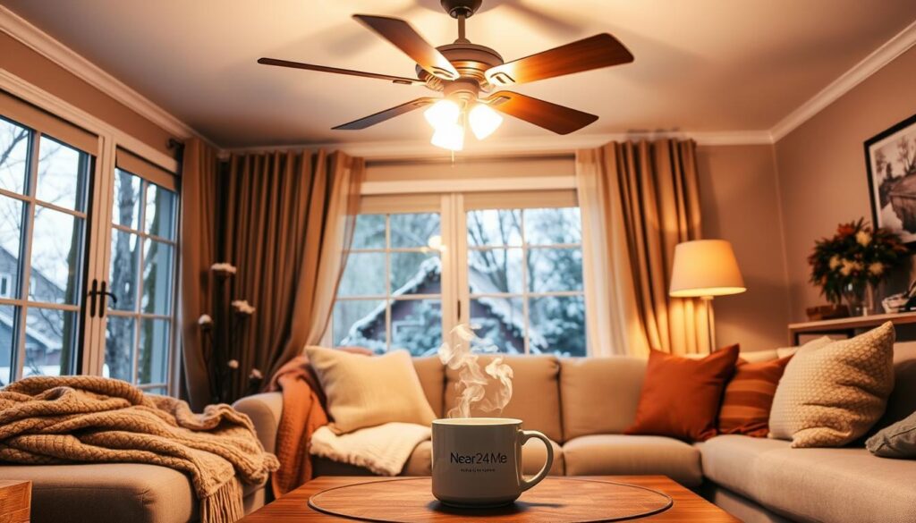 Ceiling fan efficiency in winter