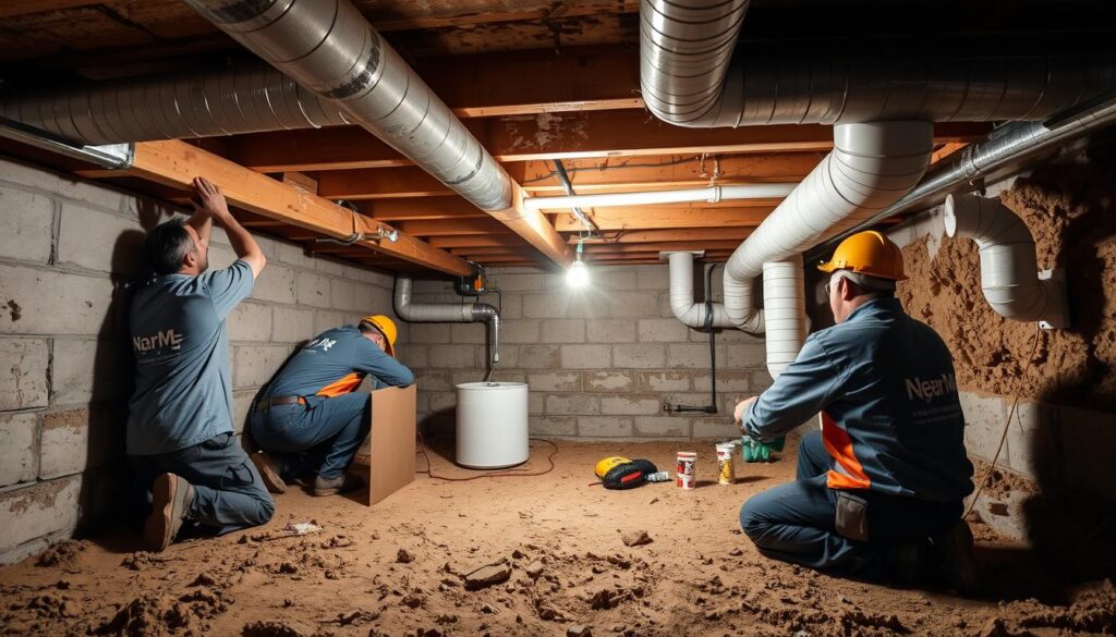 Crawl space repair for structural integrity