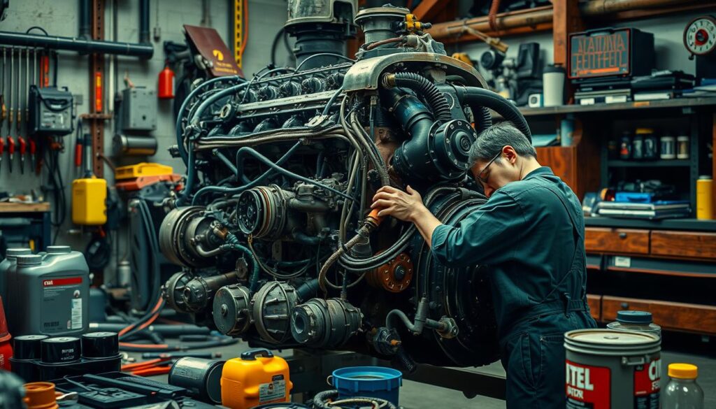 Diesel engine servicing