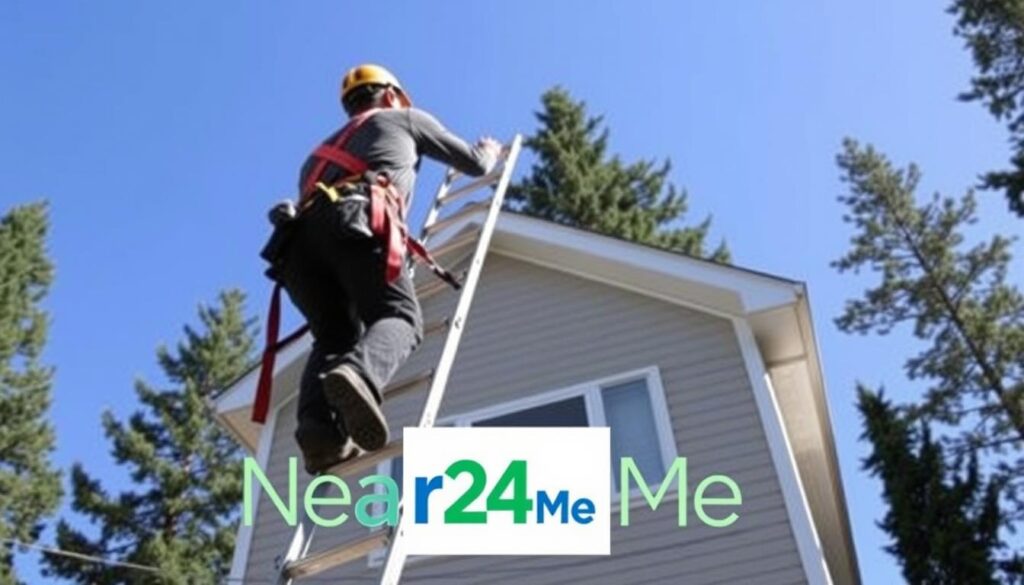 Ladder safety during gutter cleaning