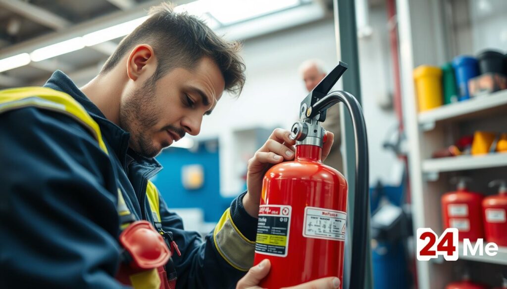 Monthly fire extinguisher checks