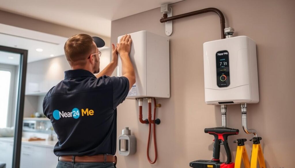 Tankless water heater installation