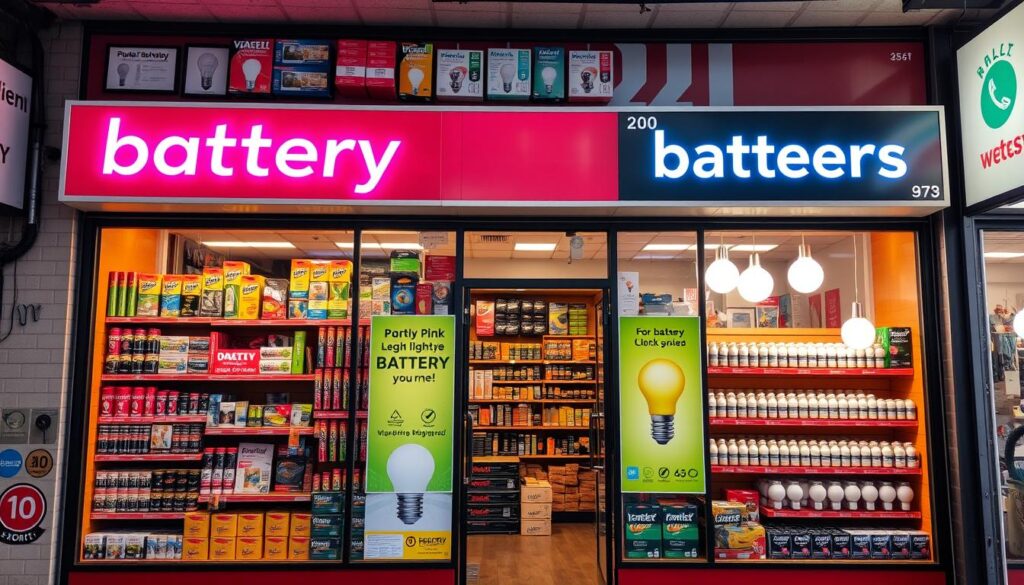 batteries and bulbs stores